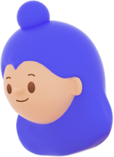 3D People Simple Young Girl Head